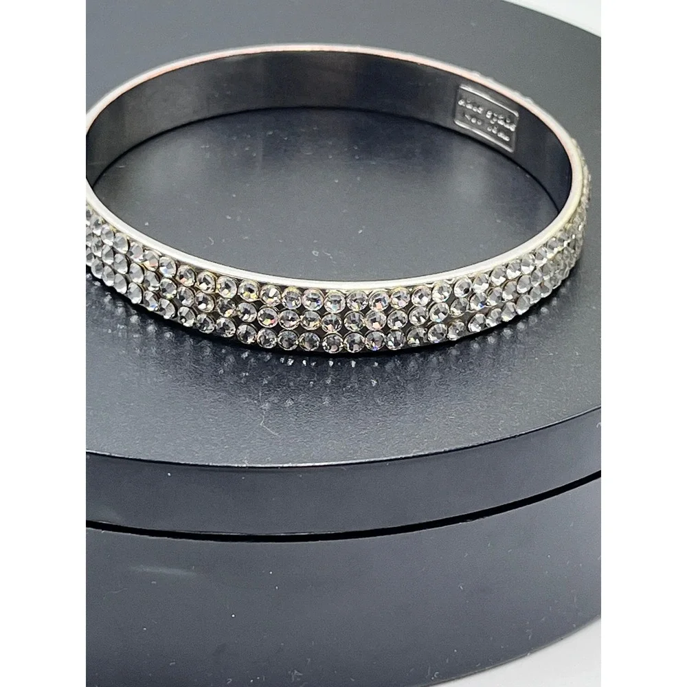 Kate Spade New York Razzle‎ Dazzle Heavy Metals Row Bangle Silver Bracelet